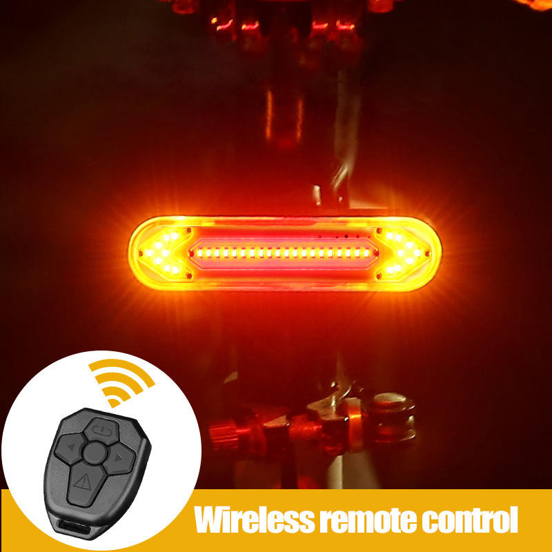 Bike Light Remote Turn Signal Bicycle Tail Light USB Rechargeable Rear Light LED Bike Lantern