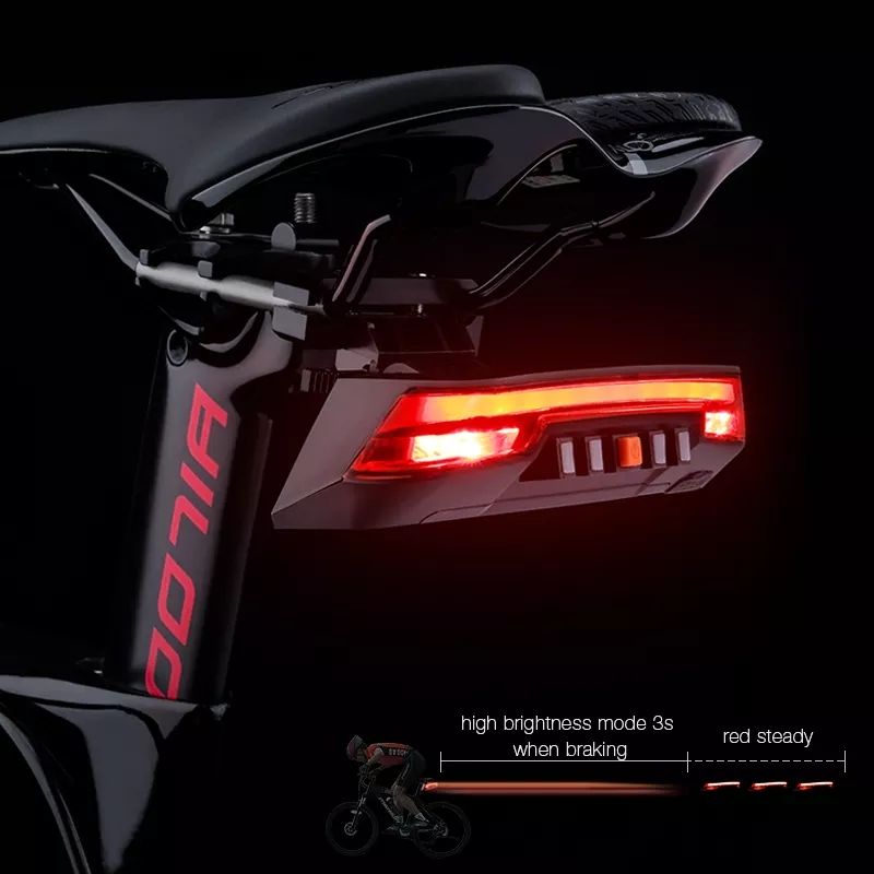 Bicycle Lantern Automatic Bike Brake Light Safety Smart Remote Wireless Control Bicycle Light