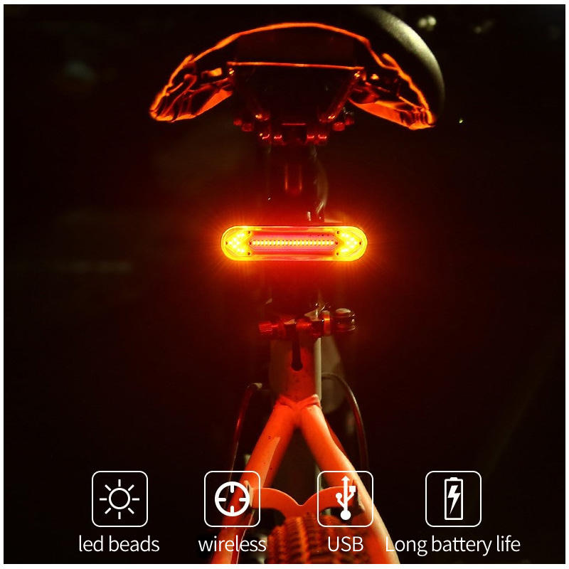 Bike Light Remote Turn Signal Bicycle Tail Light USB Rechargeable Rear Light LED Bike Lantern