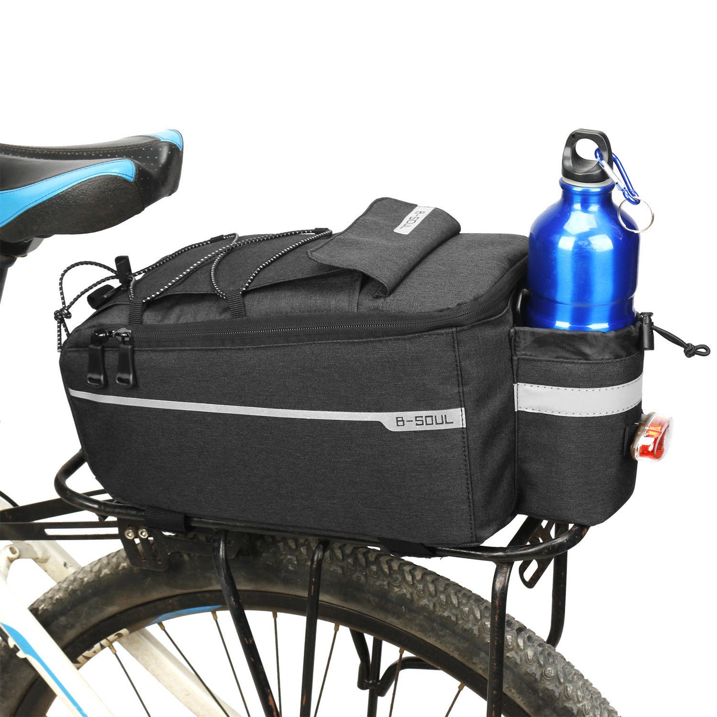 Bicycle Tail Bag Bike Folding Shelf Bag Bicycle Rear Seat Bag With Bottle Holder