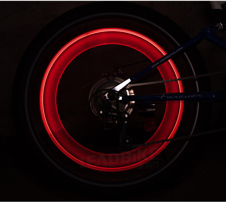 Cycling Bike LED Spoke Light Warning Decoration Lamp Outdoor Bike Bicycle Wheel Lights for Tire Valve Stem Caps