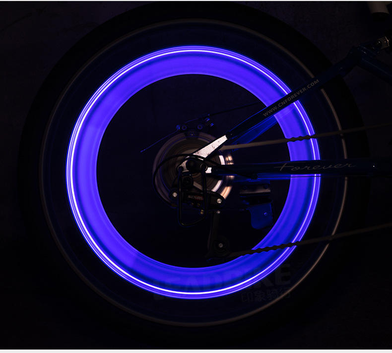 Cycling Bike LED Spoke Light Warning Decoration Lamp Outdoor Bike Bicycle Wheel Lights for Tire Valve Stem Caps