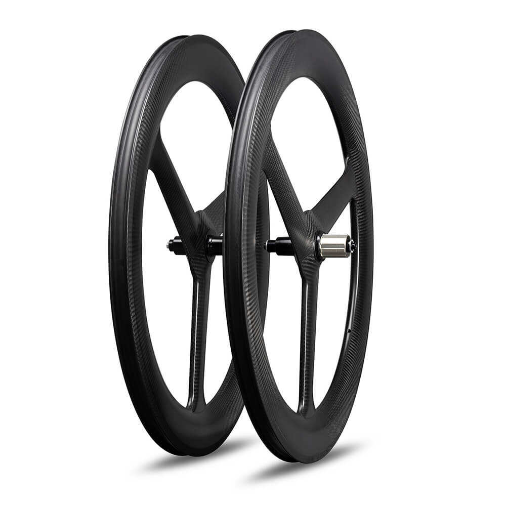 700C Carbon Wheel 3 Spoke Wheelset Clincher Depth 69mm Width 27mm V Brake for Road Bike