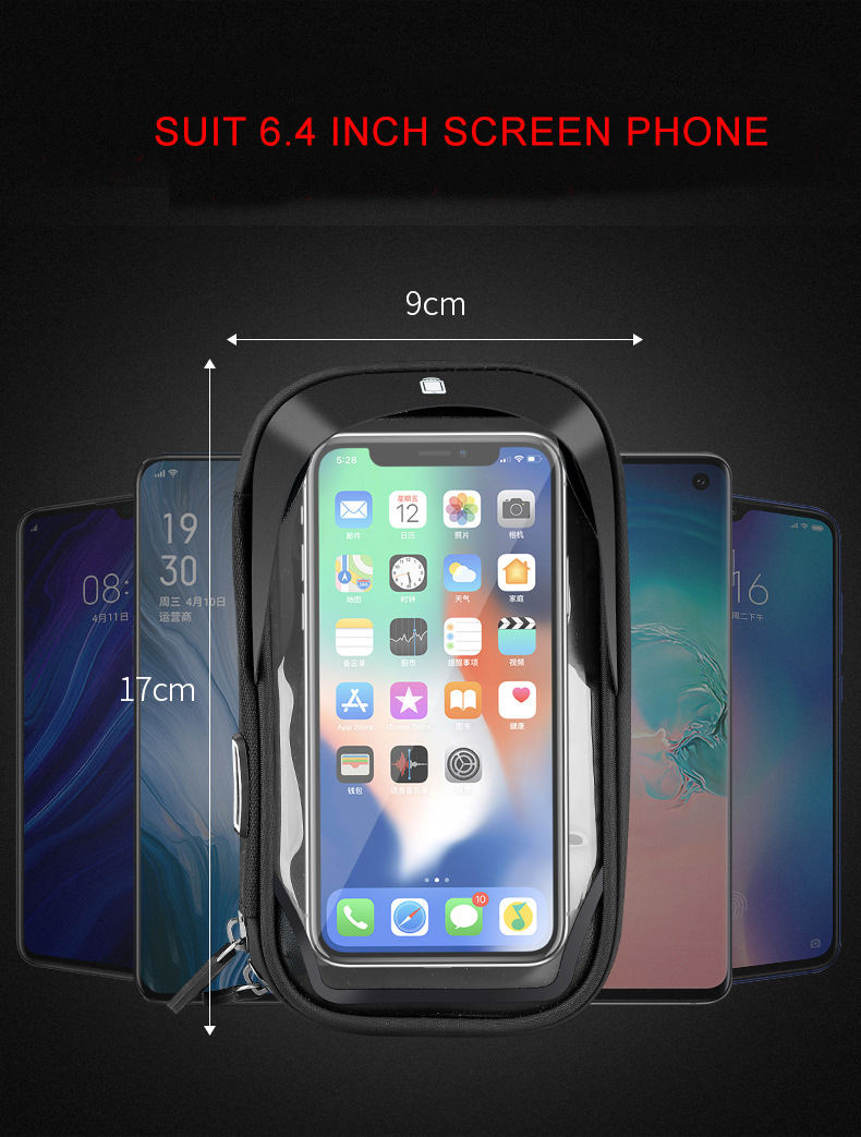 Bike Phone Holder Waterproof Bag Touch Screen Mobile Phone Bags Bicycle Handlebar Bag