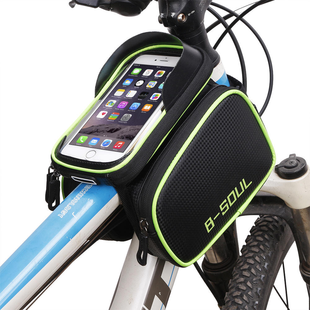 6.2 Inch Bicycle Handlebar Phone Holder Front Tube Bag Touch Screen Bike Phone Bag