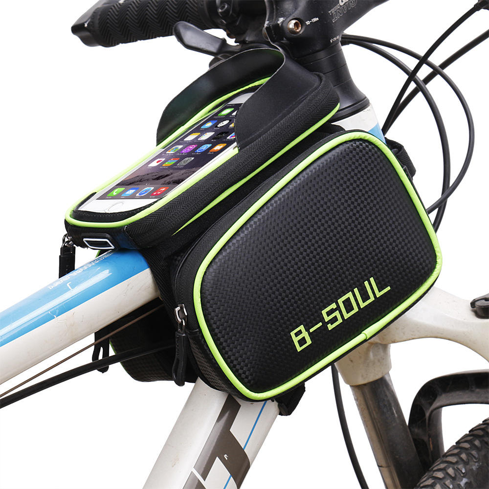 6.2 Inch Bicycle Handlebar Phone Holder Front Tube Bag Touch Screen Bike Phone Bag