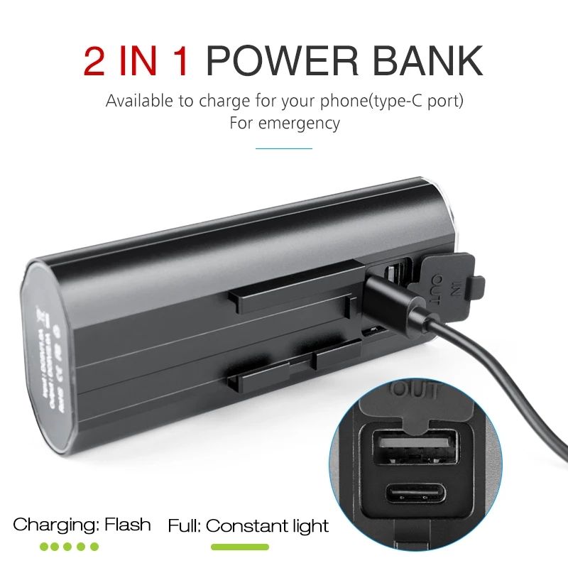 Bike Light Front USB Rechargeable Bicycle Flashlight Bike Headlight