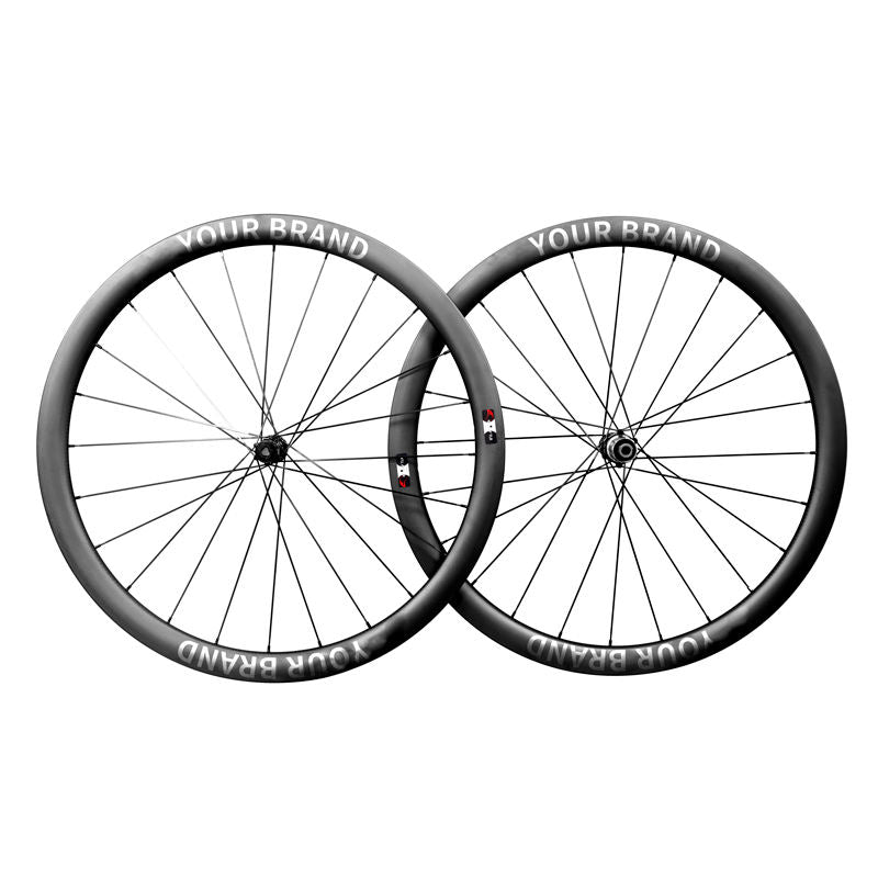 700C Toray T700 Carbon Wheel Road Bike Wheelset 40C Rim 40mm Depth 25mm Width Clincher Tubeless Ready